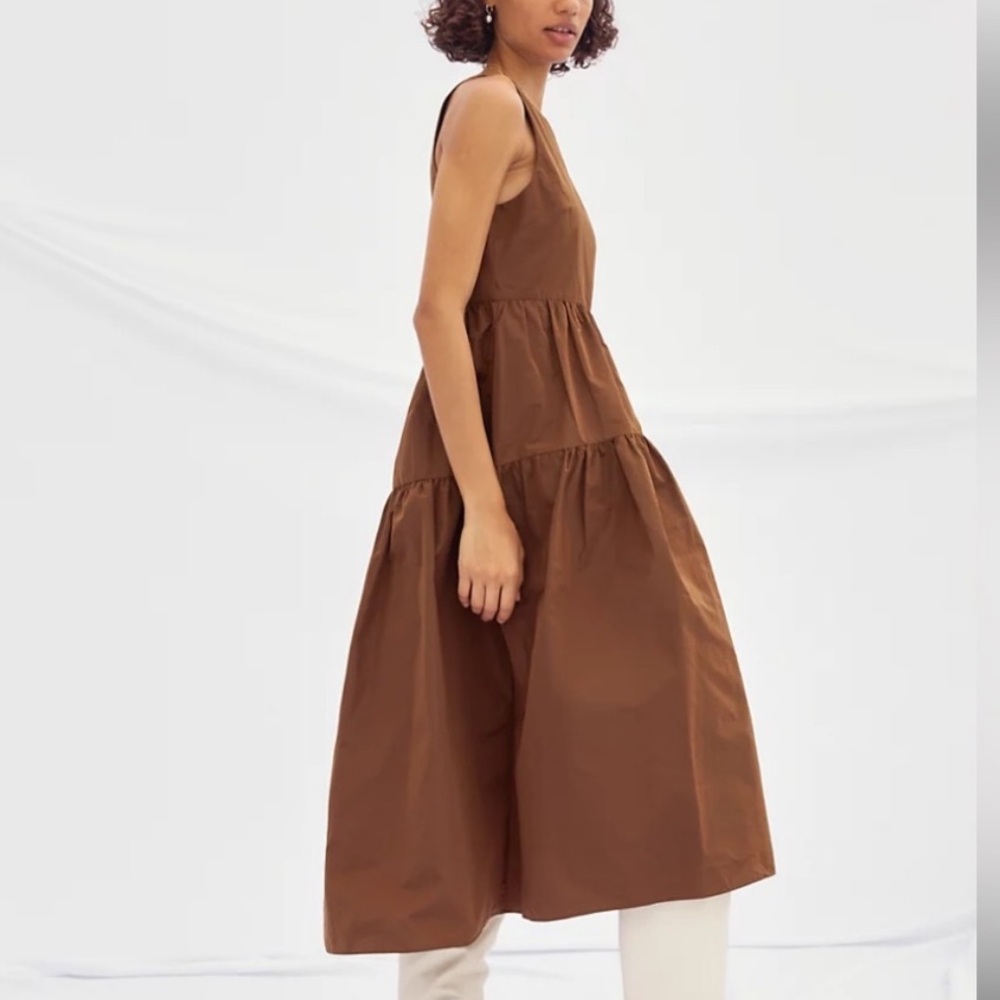 ARITZIA||Wilfred~Italian Taffeta Midi Dress - Picture 3 of 12